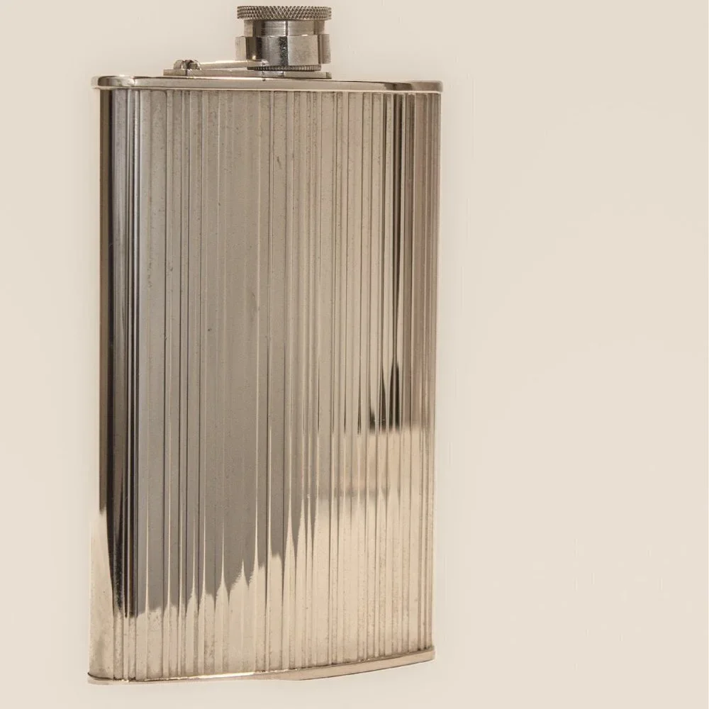 Vintage Hip Flask | AHS Germany | Mid Century Modern Design | 8 oz.